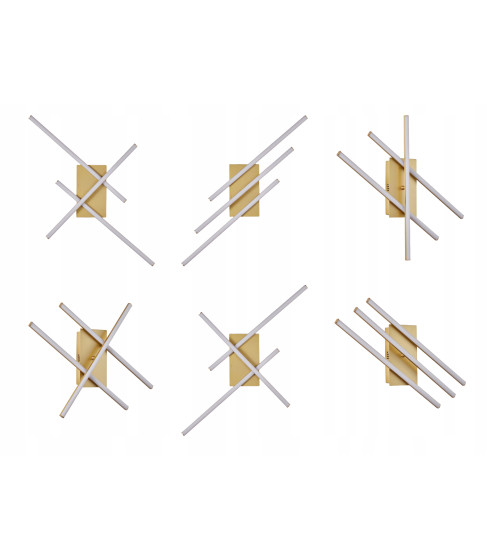 Złota lampa sufitowa LED wisząca regulowana żyrandol Plafon 4000K | Wobako