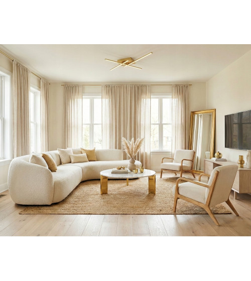 Złota lampa sufitowa LED wisząca regulowana żyrandol Plafon 4000K | Wobako