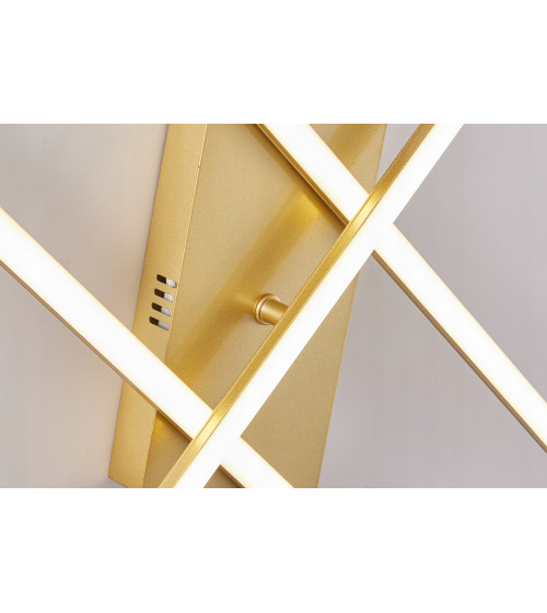 Złota lampa sufitowa LED wisząca regulowana żyrandol Plafon 4000K | Wobako