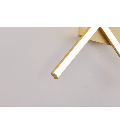 Złota lampa sufitowa LED wisząca regulowana żyrandol Plafon 4000K | Wobako