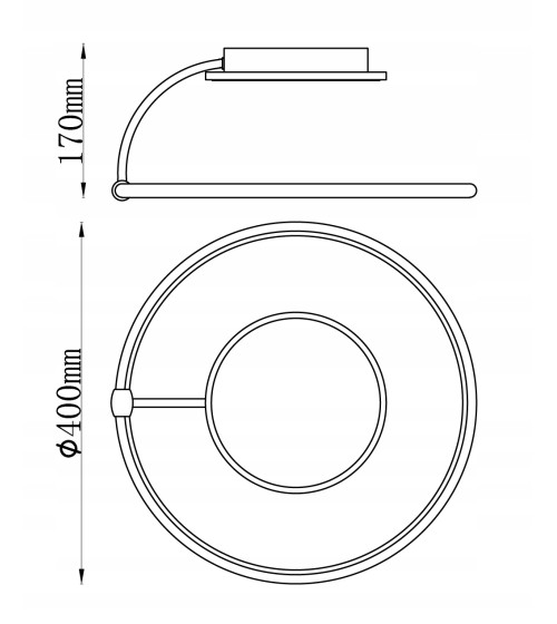 Nowoczesna złota lampa sufitowa Wobako żyrandol LED PLAFON Ring okrąg mocna | Wobako