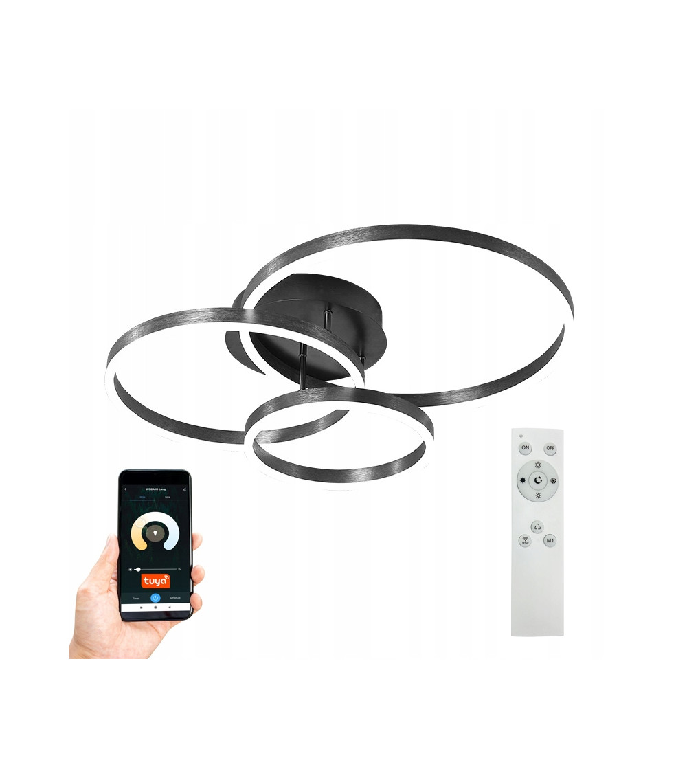 Lampa żyrandol LED pilot Tuya okrąg 20/30/40cm ring sufit plafon Wobako