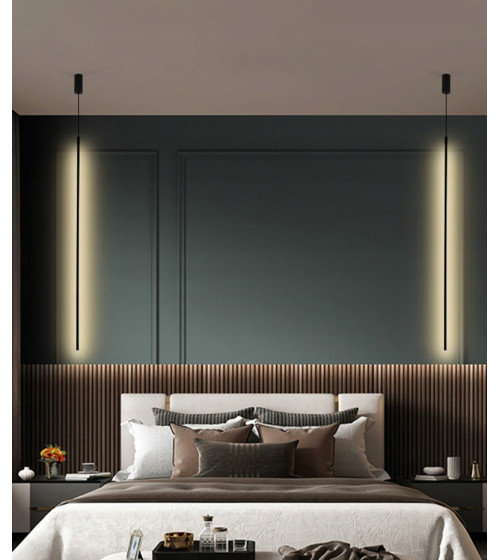 Lampa wisząca LED długa tuba nowoczesna liniowa do salonu sypialn 80cm slim