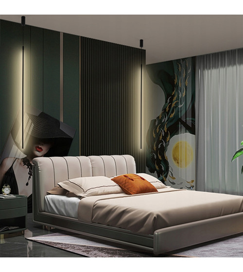 Lampa wisząca LED długa tuba nowoczesna liniowa do salonu sypialn 80cm slim