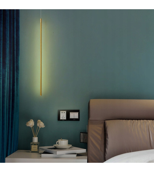 Lampa wisząca LED długa tuba nowoczesna liniowa do salonu sypialn 82cm slim