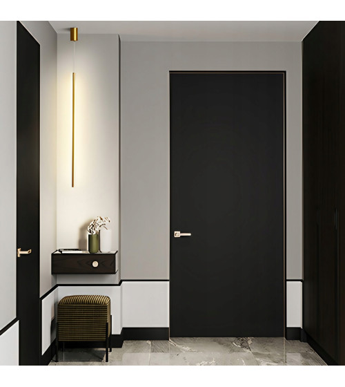 MONAKO TUBE Złota | Pionowa lampa wisząca LED 82 cm – nowoczesna liniowa tuba