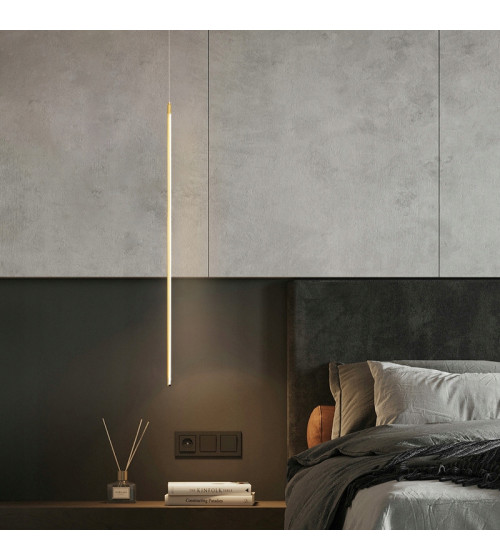 Lampa wisząca LED długa tuba nowoczesna liniowa do salonu sypialn 82cm slim