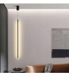 MONAKO TUBE | Czarna pionowa lampa wisząca LED 80 cm – nowoczesna liniowa