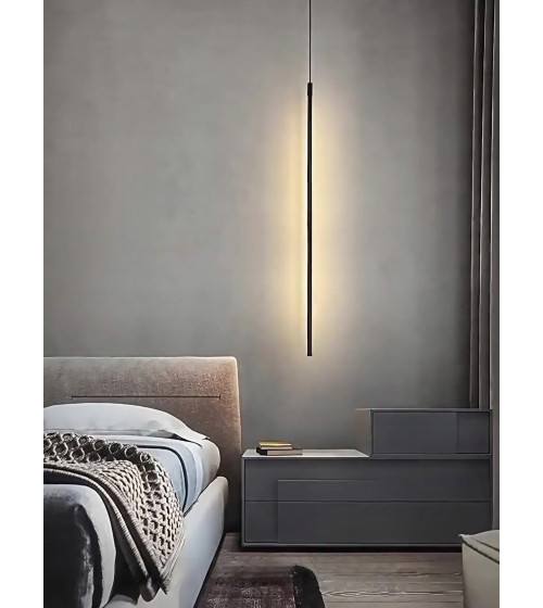 Lampa wisząca LED długa tuba nowoczesna liniowa do salonu sypialn 80cm slim