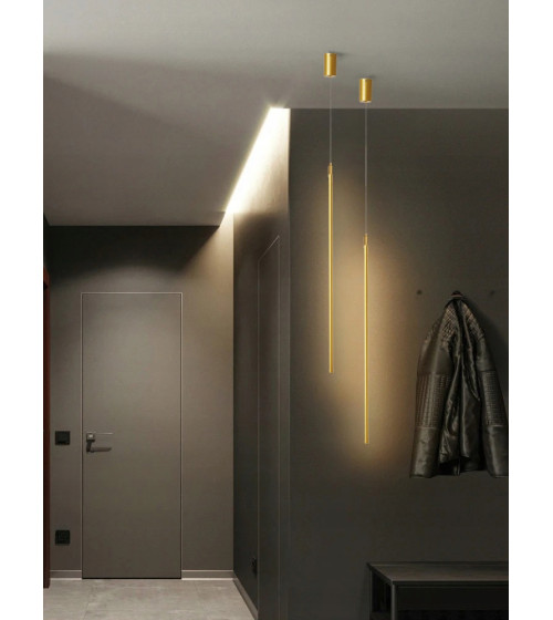 Lampa wisząca LED długa tuba nowoczesna liniowa do salonu sypialn 82cm slim