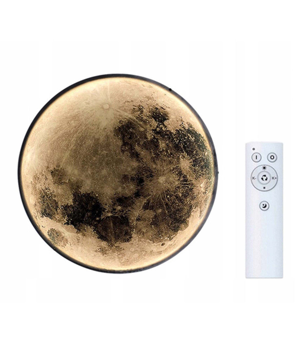 Lampa stylizowana na księżyc 60cm - Wyjątkowy design i kontrola pilotem