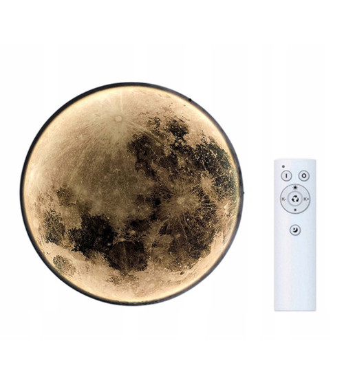 Lampa stylizowana na księżyc 60cm - Wyjątkowy design i kontrola pilotem
