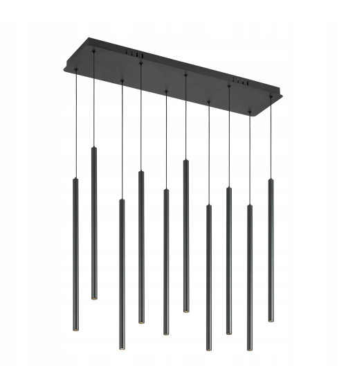 Lampa wisząca LED NANO Slim 10 nad stół | Nowoczesne pionowe tuby do jadalni