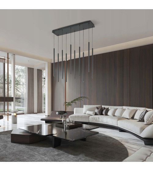 Lampa wisząca LED długa nad stół rurki Nano Slim nowoczesna do jadalni tuby