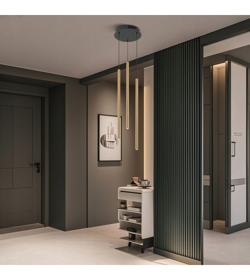 Lampa wisząca LED długa nad stół rurki Nano Slim nowoczesna do jadalni tuby