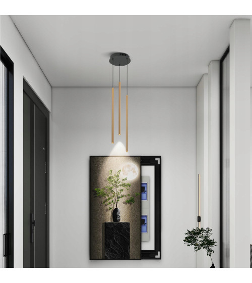 Lampa wisząca LED długa nad stół rurki Nano Slim nowoczesna do jadalni tuby