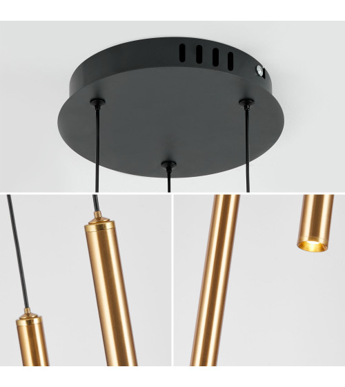 Lampa wisząca LED długa nad stół rurki Nano Slim nowoczesna do jadalni tuby