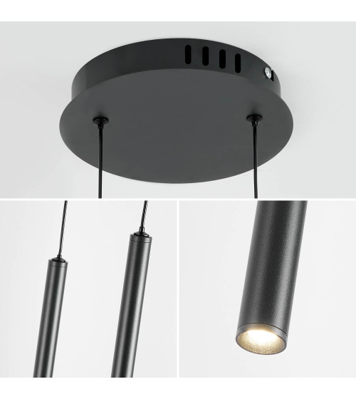 Lampa wisząca LED długa nad stół rurki Nano Slim nowoczesna do jadalni tuby