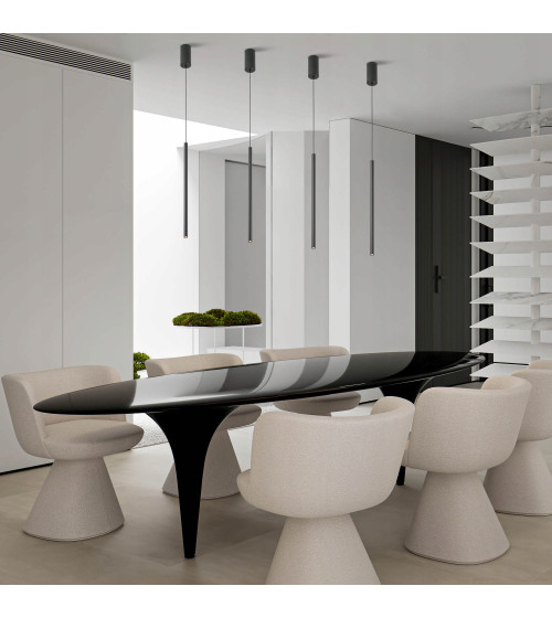 Lampa wisząca LED długa nad stół rurki Nano Slim nowoczesna do jadalni tuby