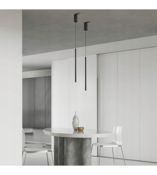 Lampa wisząca LED długa nad stół rurki Nano Slim nowoczesna do jadalni tuby