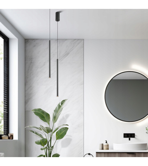 Lampa wisząca LED długa nad stół rurki Nano Slim nowoczesna do jadalni tuby