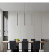 NANO SLIM 1 czarna lampa wisząca LED nad stół | Pojedyncza pionowa tuba do jadalni