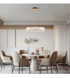 Lampa wisząca sufitowa kryształowa złota 50cm LED glamour nad stół jadalnia