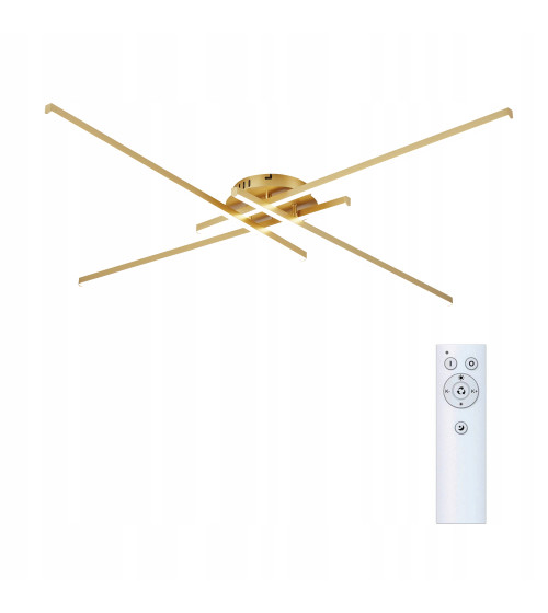 Lampa sufitowa LED regulacja 120cm żyrandol SALON kuchnia loft Plafon złoty