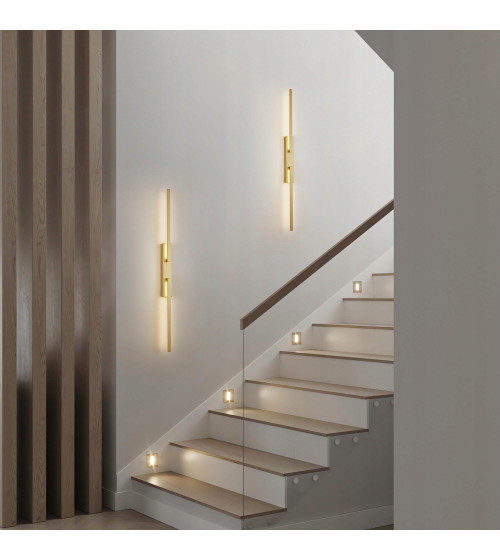 Nowoczesna lampa długa ścienna kinkiet regulowany KOKE LED wewnętrzny 90cm