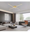 Lampa sufitowa LED regulacja 120cm żyrandol SALON kuchnia loft Plafon złoty
