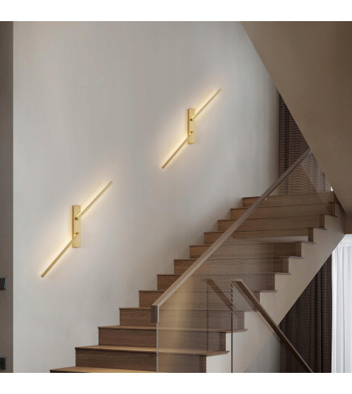 Nowoczesna lampa długa ścienna kinkiet regulowany KOKE LED wewnętrzny 90cm