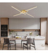 Lampa sufitowa LED regulacja 120cm żyrandol SALON kuchnia loft Plafon złoty