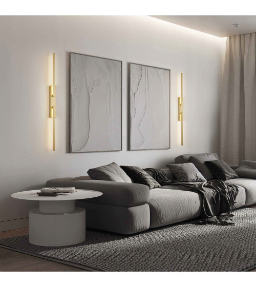 Nowoczesna lampa długa ścienna kinkiet regulowany KOKE LED wewnętrzny 90cm