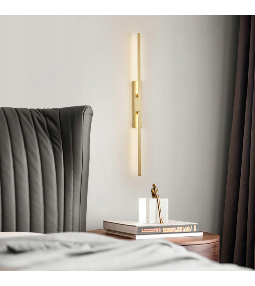 Nowoczesna lampa długa ścienna kinkiet regulowany KOKE LED wewnętrzny 90cm