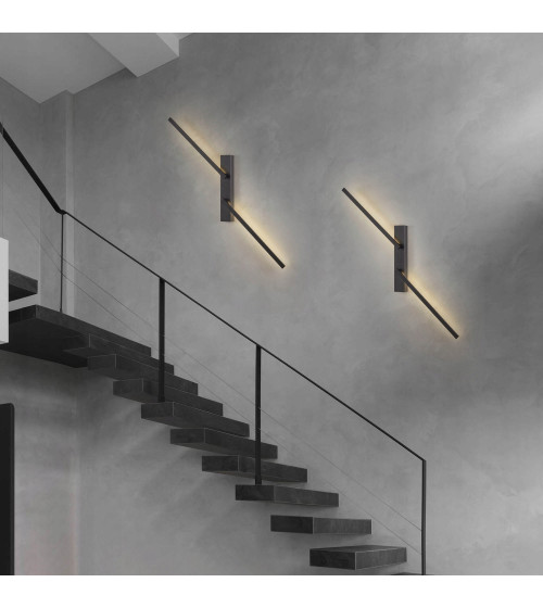 Nowoczesna lampa długa ścienna kinkiet regulowany KOKE LED wewnętrzny 90cm