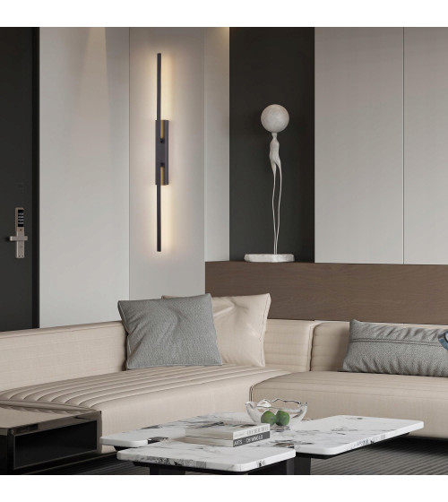 Nowoczesna lampa długa ścienna kinkiet regulowany KOKE LED wewnętrzny 90cm