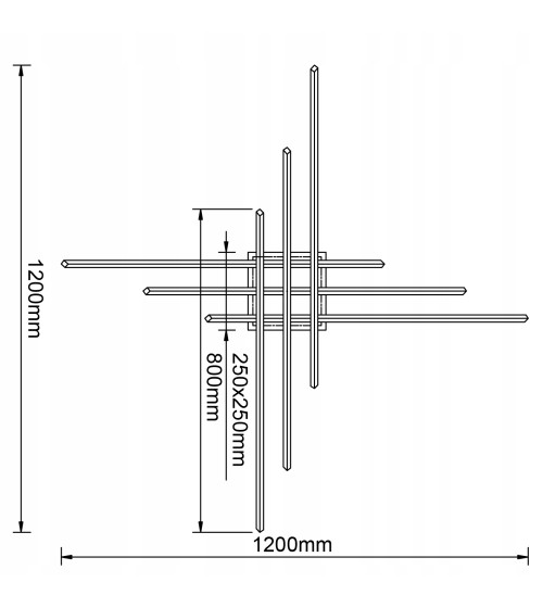 Lampa sufitowa nowoczesna wisząca 120cm żyrandol SALON kuchnia Plafon loft