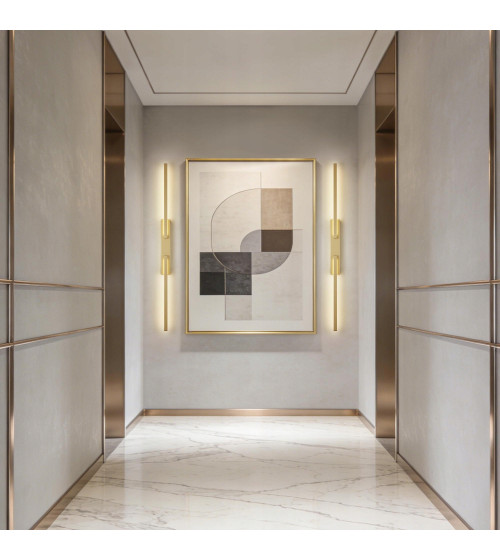 Nowoczesna lampa długa ścienna kinkiet regulowany KOKE LED wewnętrzny 90cm