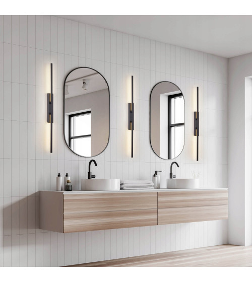 Nowoczesna lampa długa ścienna kinkiet regulowany KOKE LED wewnętrzny 90cm