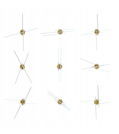 Lampa sufitowa LED regulacja 120cm żyrandol SALON kuchnia loft Plafon złoty