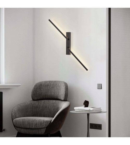 Nowoczesna lampa długa ścienna kinkiet regulowany KOKE LED wewnętrzny 90cm