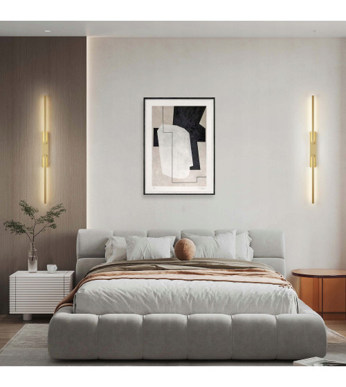 Nowoczesna lampa długa ścienna kinkiet regulowany KOKE LED wewnętrzny 90cm