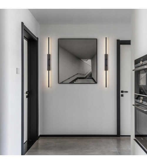 Nowoczesna lampa długa ścienna kinkiet regulowany KOKE LED wewnętrzny 90cm