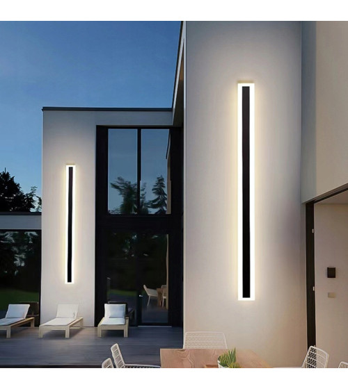 LINIOWY kinkiet nowoczesny lampa ścienna ogrodowa zewnętrzna IP65 LED 120cm