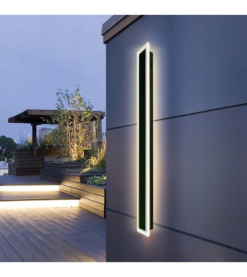 LINIOWY kinkiet nowoczesny lampa ścienna ogrodowa zewnętrzna IP65 LED 120cm