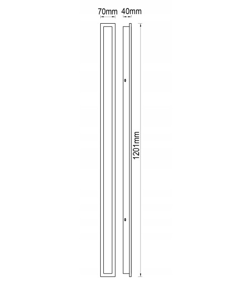 LINIOWY kinkiet nowoczesny lampa ścienna ogrodowa zewnętrzna IP65 LED 120cm
