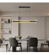 Lampa wisząca żyrandol EXON R prostokąt nad stół nowoczesna LED biuro 120cm