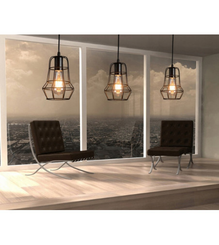 Lampa wisząca metalowa Cage F z linii Loft Industrial | E27