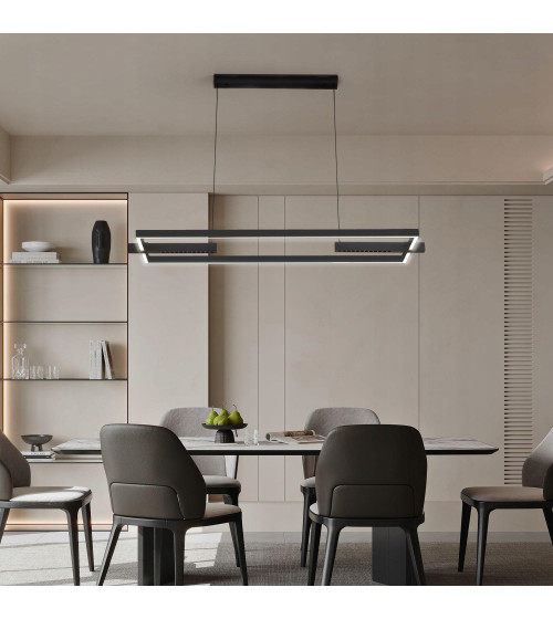 Lampa wisząca żyrandol EXON prostokąt nad stół nowoczesna LED biuro 120cm