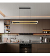Lampa wisząca żyrandol EXON R prostokąt nad stół nowoczesna LED biuro 120cm